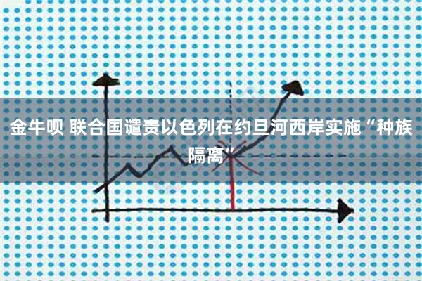金牛呗 联合国谴责以色列在约旦河西岸实施“种族隔离”